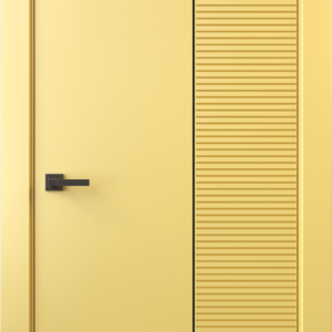 Межкомнатная дверь, ALTRO 10F (глухое, с молдингом, с черным стеклом)
