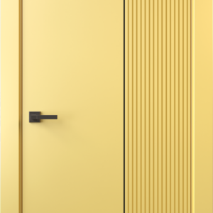 Межкомнатная дверь, ALTRO 11F (глухое, с молдингом, с черным стеклом)