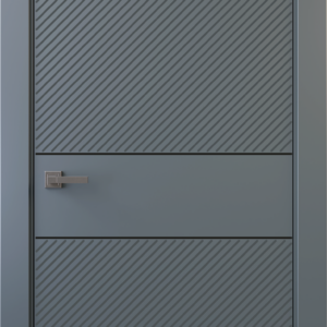 Межкомнатная дверь, ALTRO 20F (глухое, с молдингом, с черным стеклом)