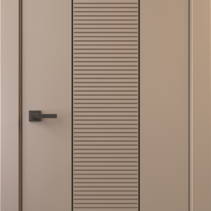 Межкомнатная дверь, ALTRO 6F (глухое, с молдингом, с черным стеклом)