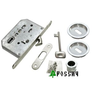 Комплект - ручки, сантехническая защелка Морелли MHS-2 L SC