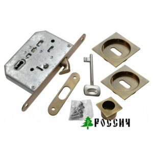 Комплект - ручки, сантехническая защелка Морелли MHS-2 L AB